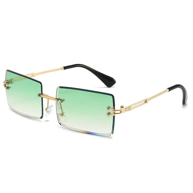 Designer Sunglasses - New Metal Cutting Sunglasses Vintage Square