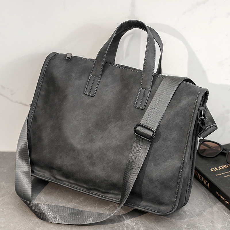 Leather Briefcase - Casual Business Men's Handbag Fashion High