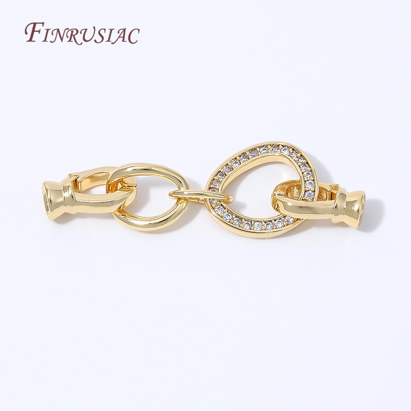 Gold Plated Jewelry - 1/2Pcs18K Gold Plated Rhinestone Jewelry Connector
