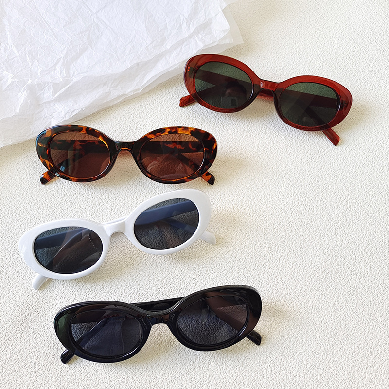 Sunglasses Uv400 - Vintage Small Oval Sunglasses for Women