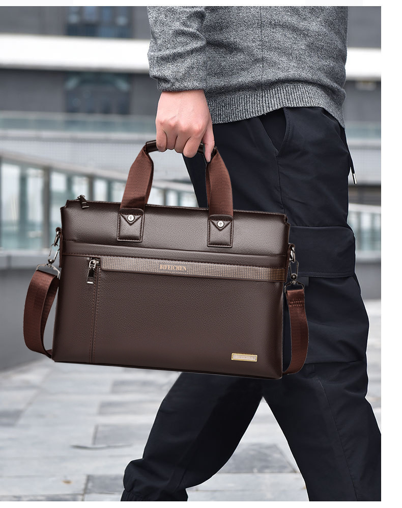Leather Briefcase - 2026 New Luxury Brand Man Handbags