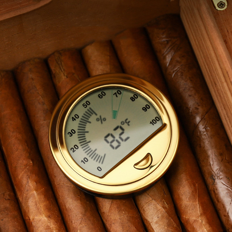 Premium Cigar Case - Mini Cigar Hygrometer Portable Accurate Humidor