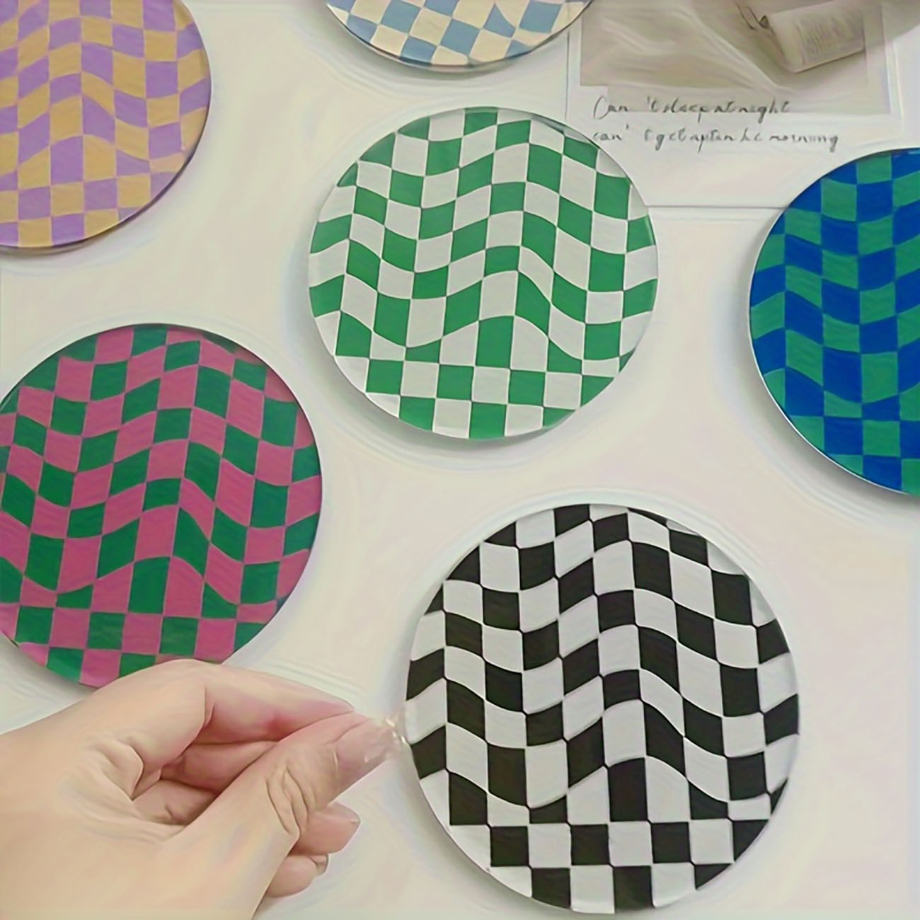 6 Pieces - Wooden Coasters, An - огляд і ціна Marble Coaster Set