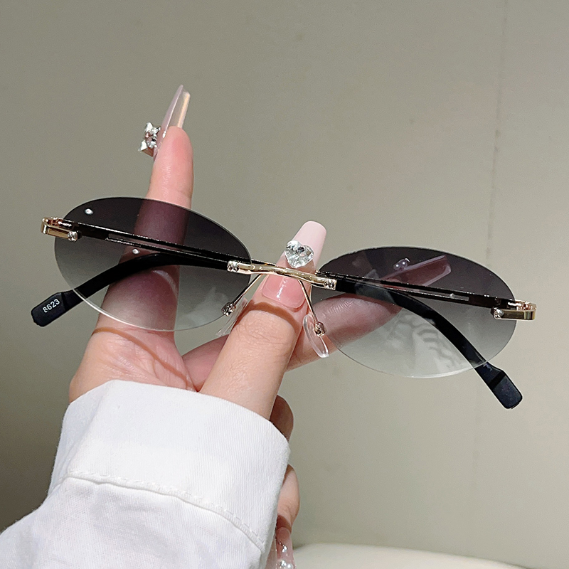 Rimless Oval Sunglasses Women  - огляд і ціна Sunglasses Uv400