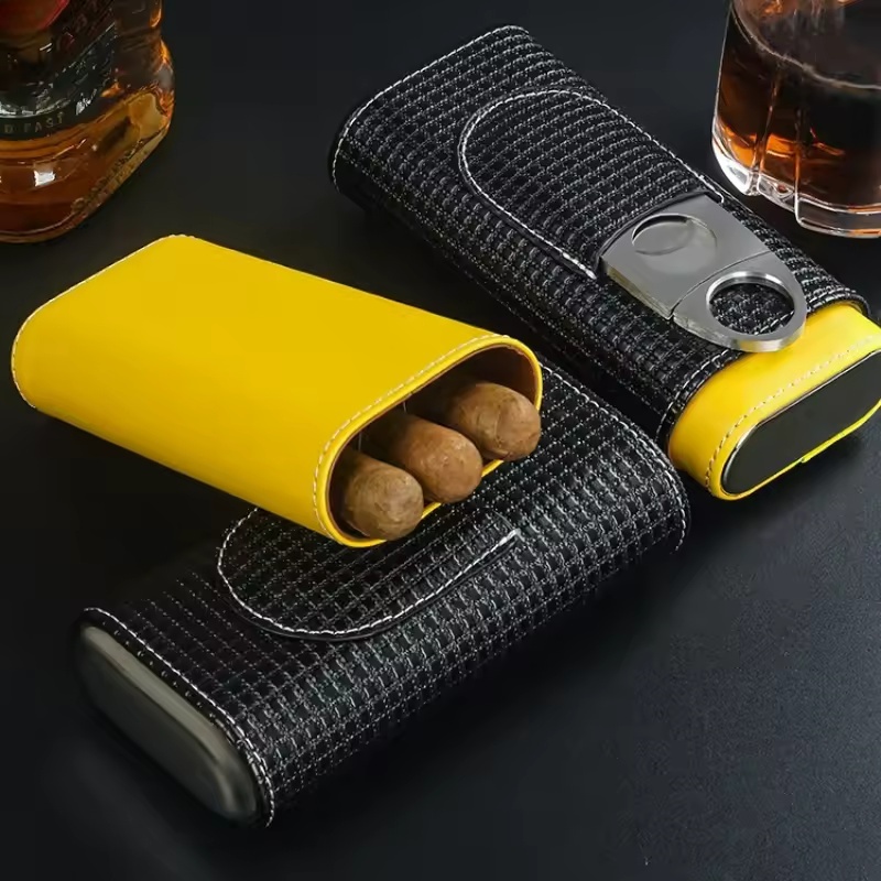 Portable Leather Cigar Humidor - огляд і ціна Premium Cigar Case