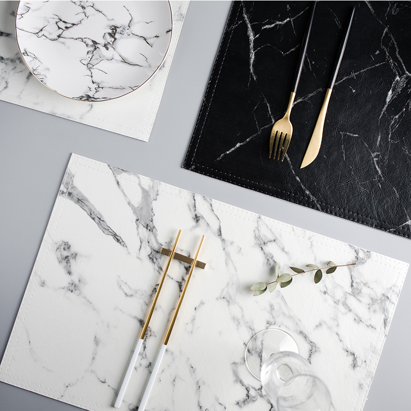 Luxury PU Heat Insulation Tabl - огляд і ціна Marble Coaster Set