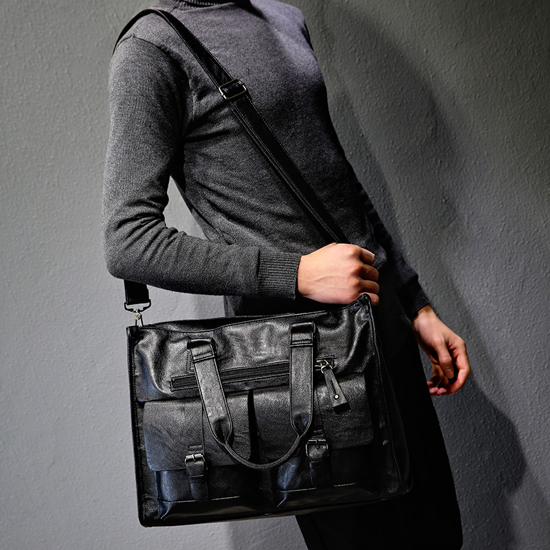 PU Leather Shoulder Briefcase  - огляд і ціна Leather Briefcase