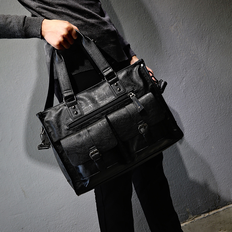 PU Leather Shoulder Briefcase  - огляд і ціна Leather Briefcase