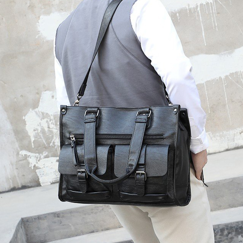 PU Leather Shoulder Briefcase  - огляд і ціна Leather Briefcase