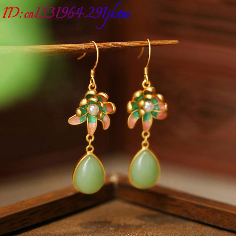 Green Natural Jade Water Drop  - огляд і ціна Gold Plated Jewelry