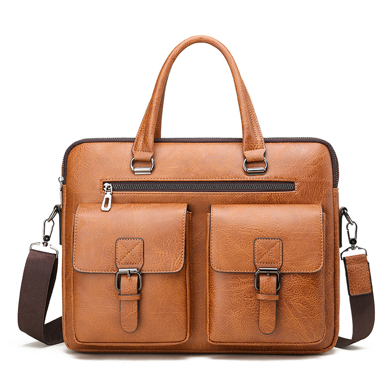 Luxury Brand Man Business Brie - огляд і ціна Leather Briefcase