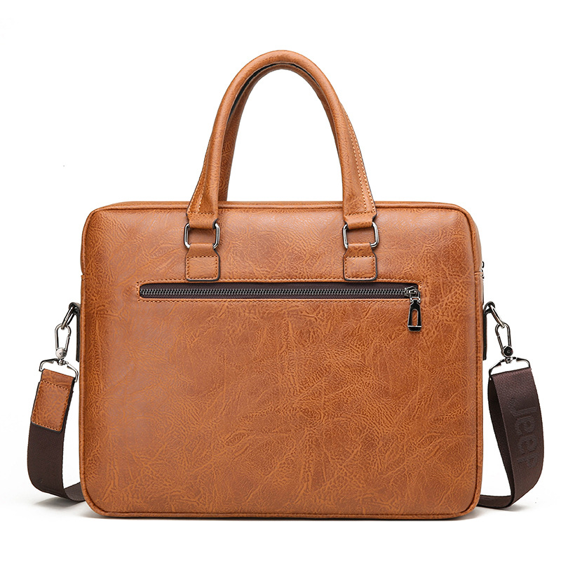 Luxury Brand Man Business Brie - огляд і ціна Leather Briefcase