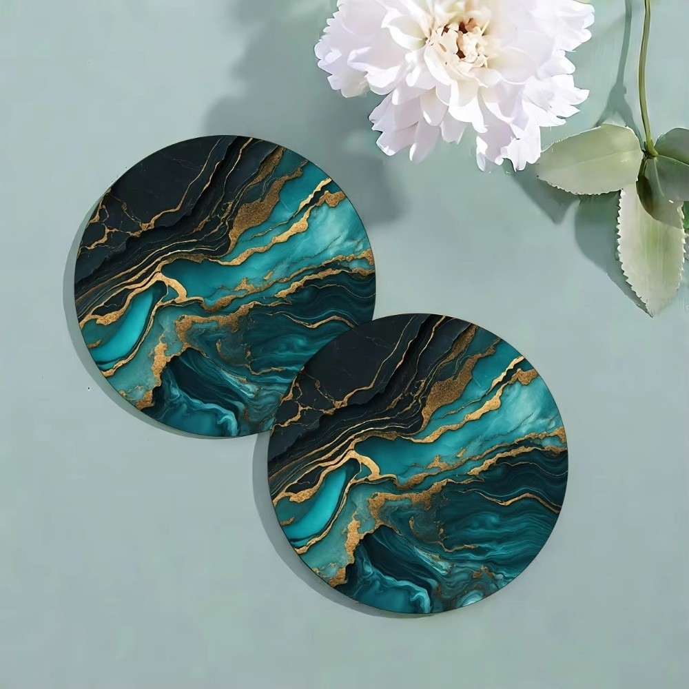 6pcs 4 Inch Drink Coasters Set - огляд і ціна Marble Coaster Set