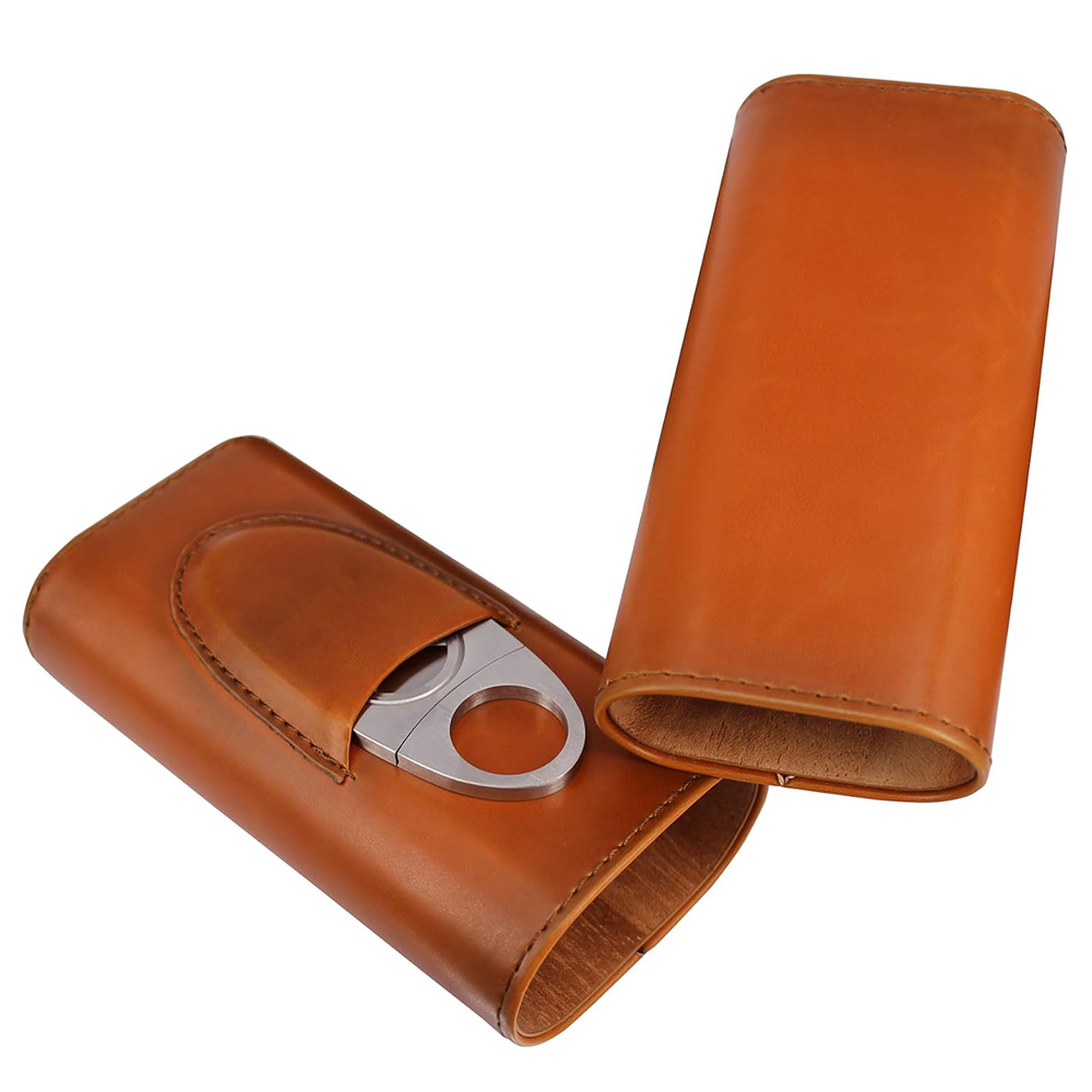 LMETJMA 3-Finger Leather Cigar - огляд і ціна Premium Cigar Case