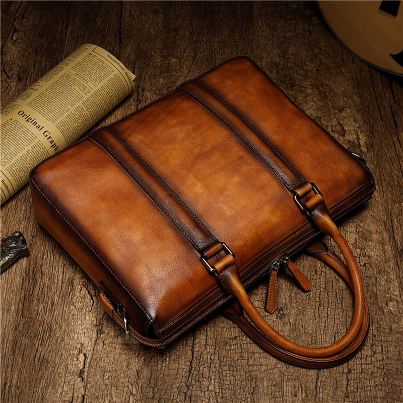 YETTIES Business Top Grain Lea - огляд і ціна Leather Briefcase