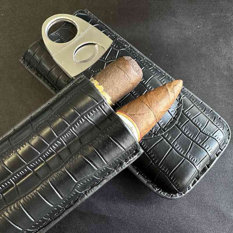Cigar Tube 2 Slots Case with C - огляд і ціна Premium Cigar Case