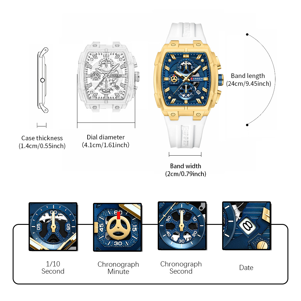 CURREN Luxury Vintage Watch fo - огляд і ціна Luxury Watch Men