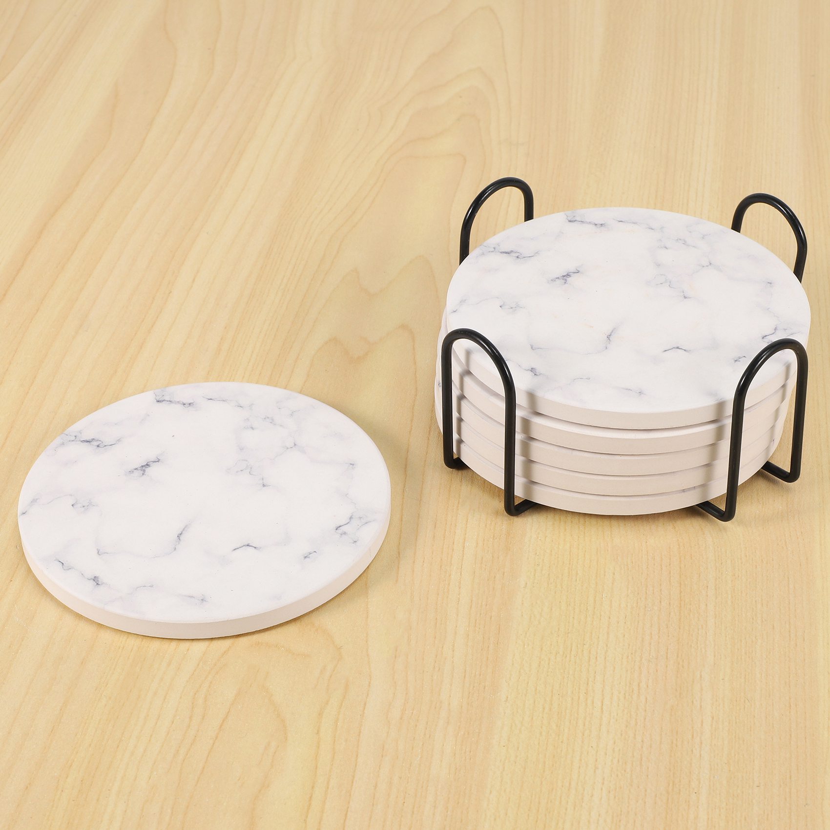 ABAH-Absorbent Coasters For Dr - огляд і ціна Marble Coaster Set
