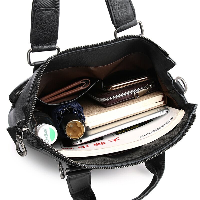Men Vertical Handbag Male Genu - огляд і ціна Leather Briefcase
