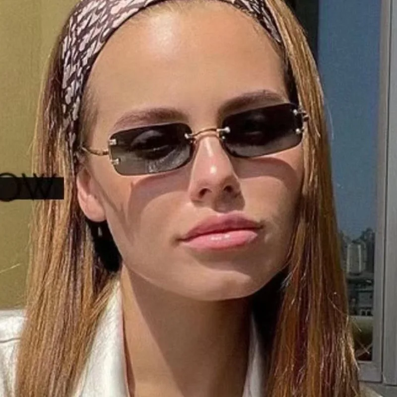 Rimless Square Sunglasses Wome - огляд і ціна Designer Sunglasses