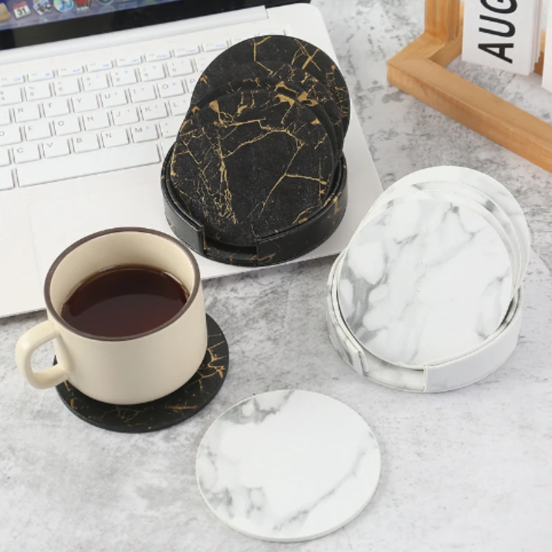 6pcsMarble Coaster Artificial  - огляд і ціна Marble Coaster Set