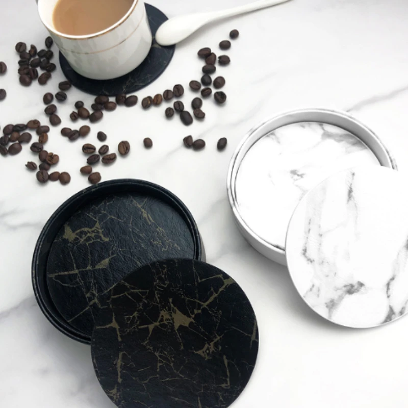 6pcsMarble Coaster Artificial  - огляд і ціна Marble Coaster Set