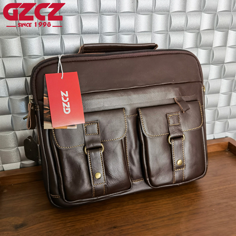 GZCZ Men's Handbag Leisure Bus - огляд і ціна Leather Briefcase