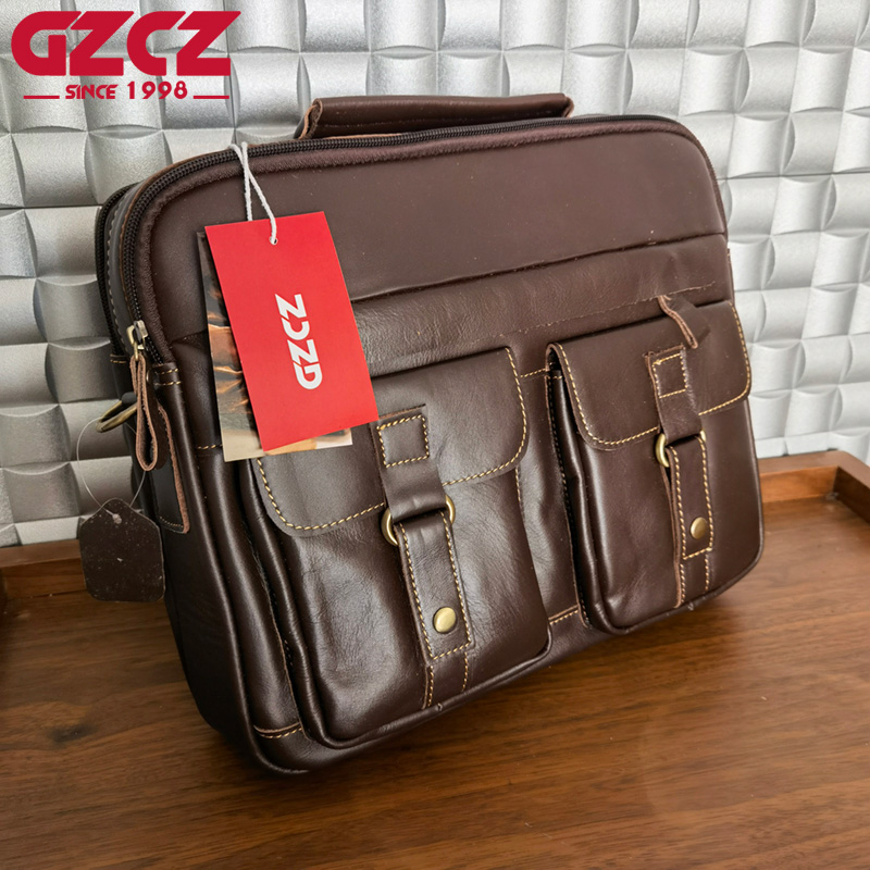 GZCZ Men's Handbag Leisure Bus - огляд і ціна Leather Briefcase