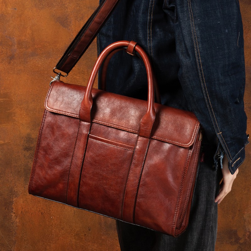 Vegetable tanned leather handb - огляд і ціна Leather Briefcase