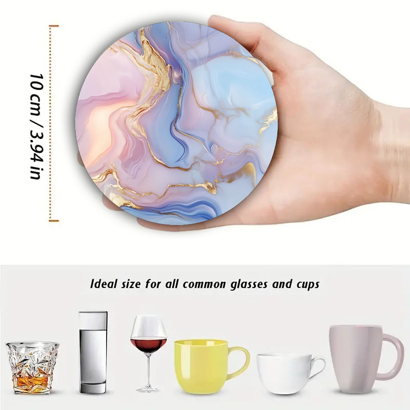 4 Pieces of Marble Pattern Pri - огляд і ціна Marble Coaster Set