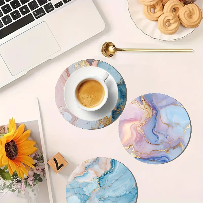 4 Pieces of Marble Pattern Pri - огляд і ціна Marble Coaster Set