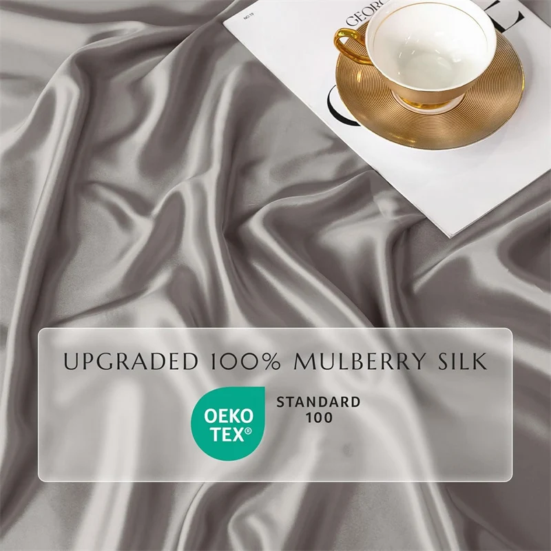 100% Mulberry Silk 4/6pcs Bed  - огляд і ціна Silk Pillowcase