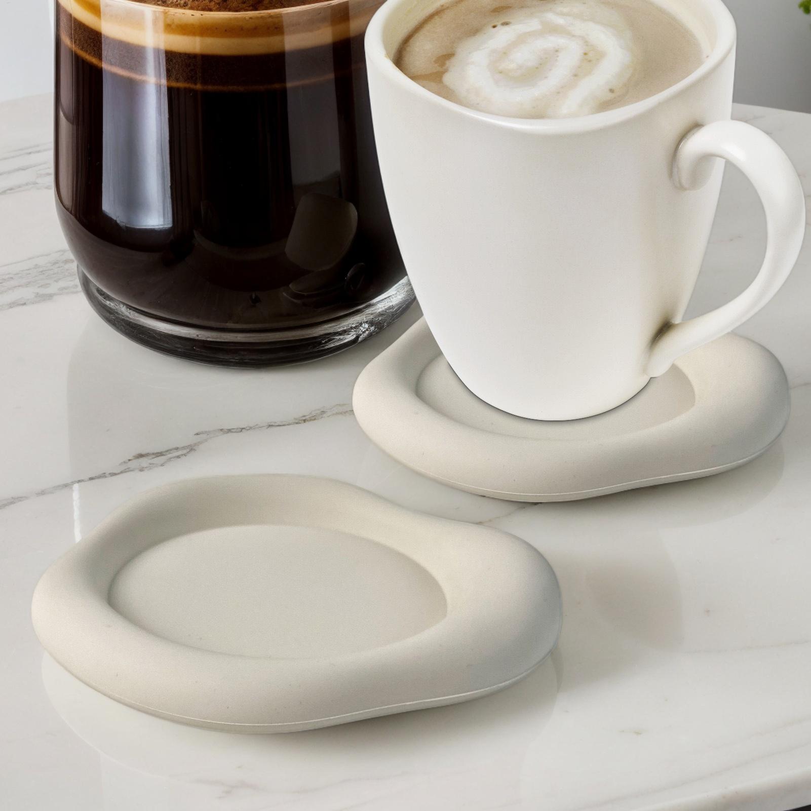 Silicone Non-Slip Cloud Shape  - огляд і ціна Marble Coaster Set