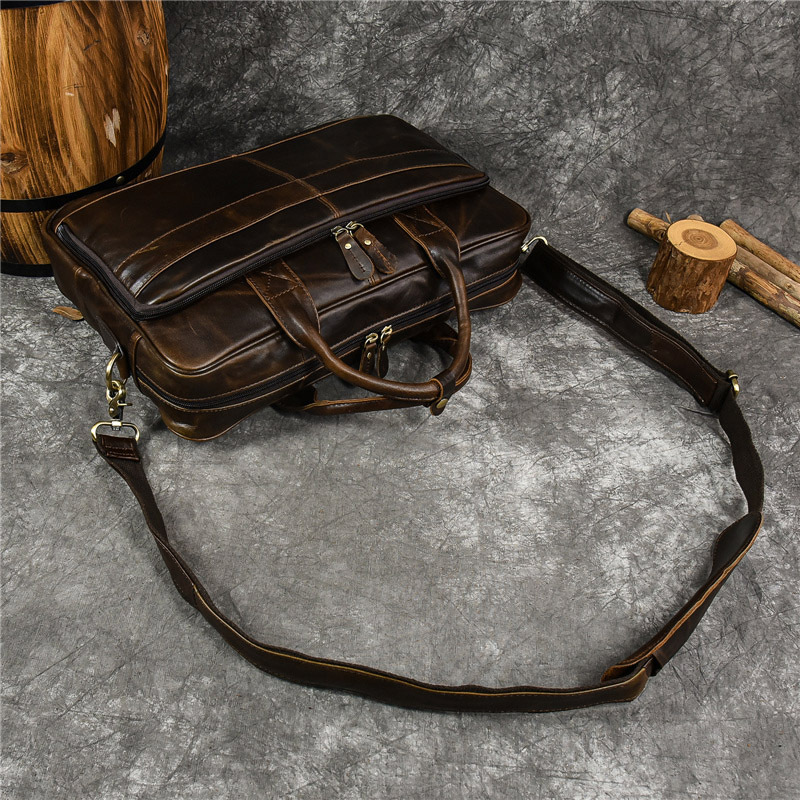 Luxury Genuine Leather Handbag - огляд і ціна Leather Briefcase