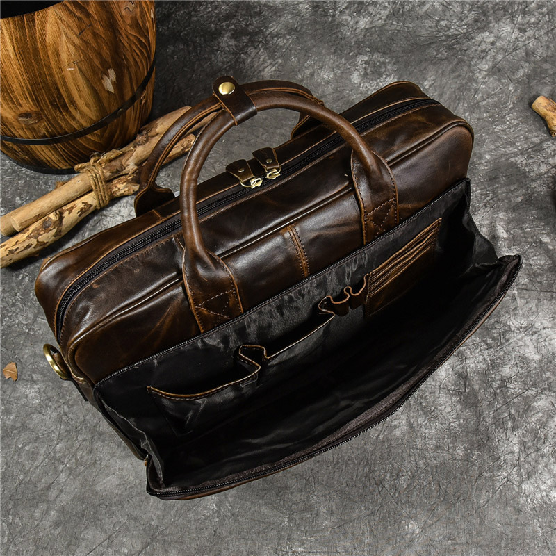Luxury Genuine Leather Handbag - огляд і ціна Leather Briefcase