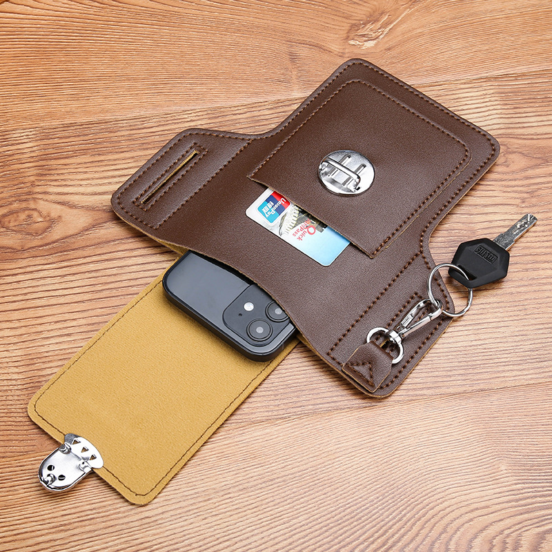 Men Belt Cellphone Loop Holste - огляд і ціна Leather Wallet Men
