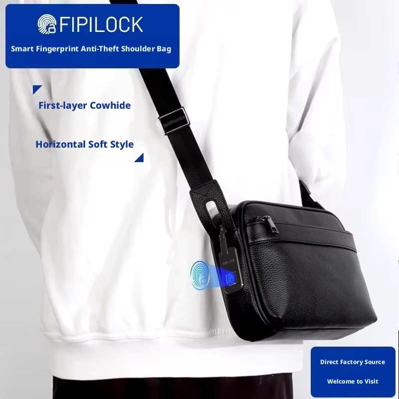 Anti-theft Fingerprint Lock Ba - огляд і ціна Leather Wallet Men