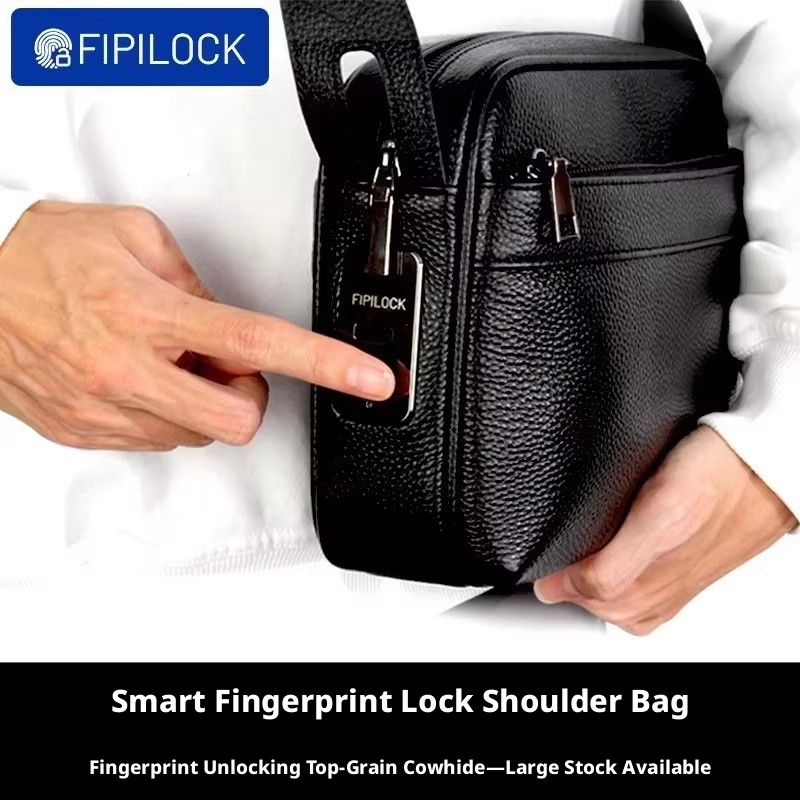 Anti-theft Fingerprint Lock Ba - огляд і ціна Leather Wallet Men