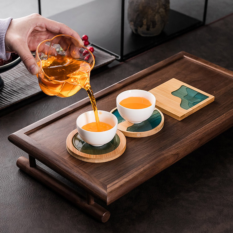 Creative Bamboo Resin Creative - огляд і ціна Marble Coaster Set