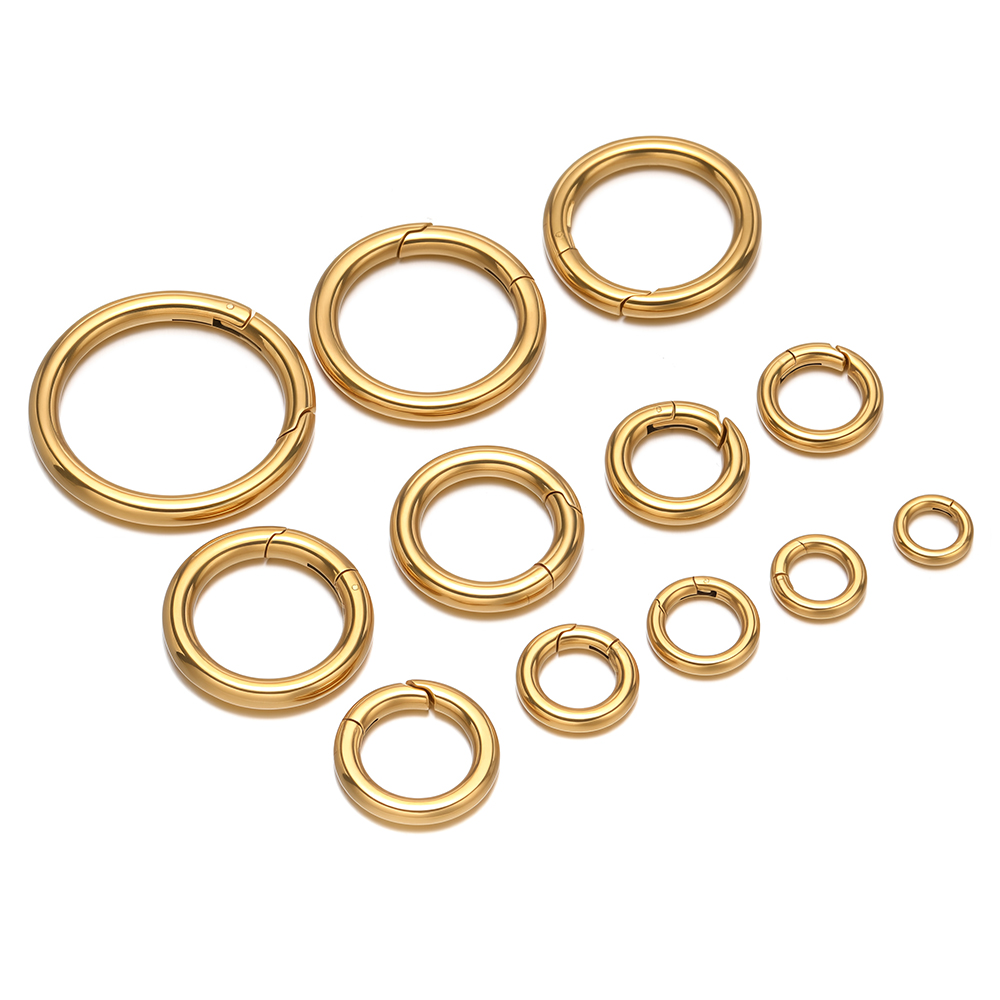 2Pcs/Lot Round Spring Clasps S - огляд і ціна Gold Plated Jewelry