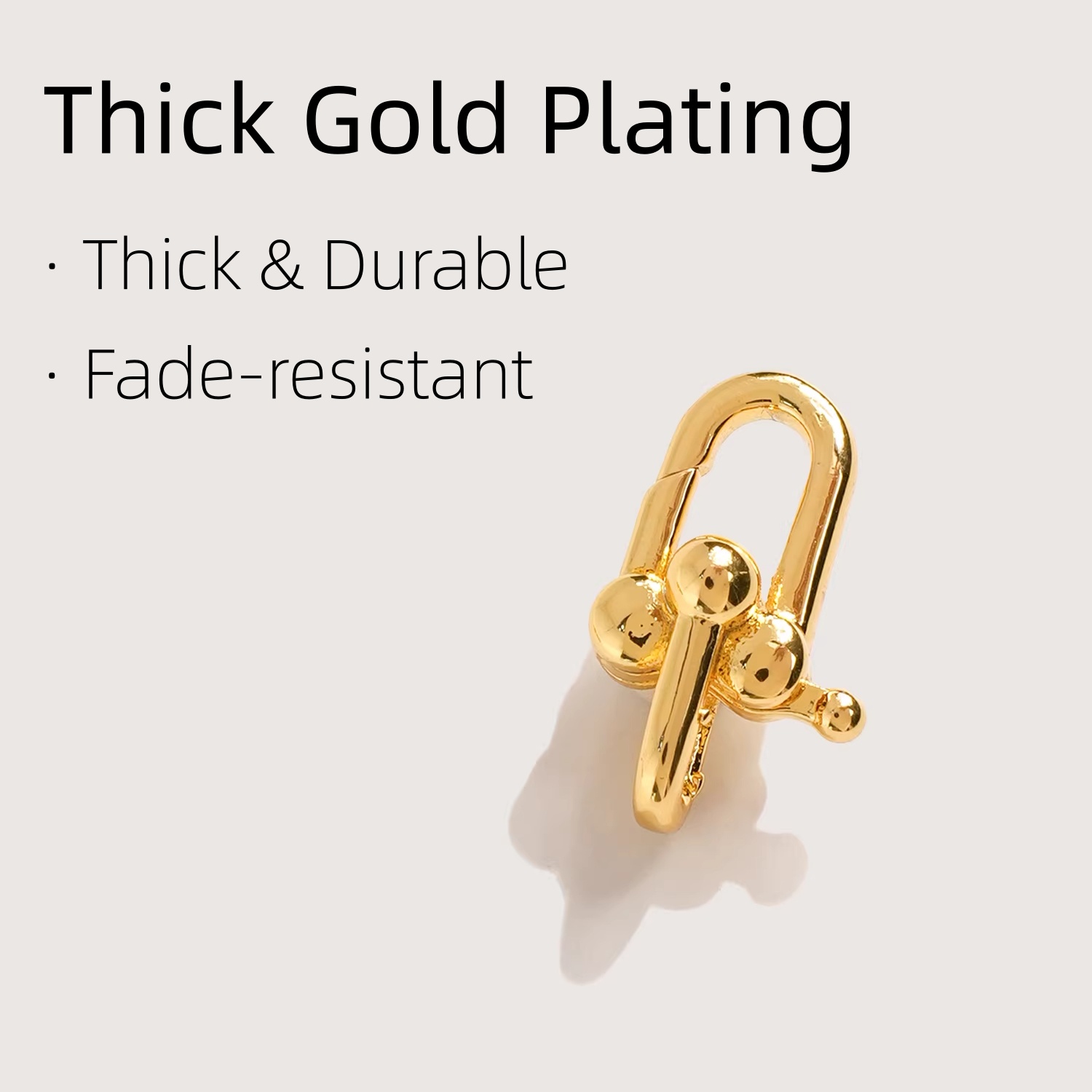 18K Gold Plated Press Clasp, D - огляд і ціна Gold Plated Jewelry