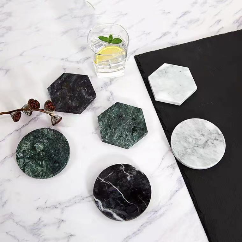 Natural Marble Coasters Coffee - огляд і ціна Marble Coaster Set