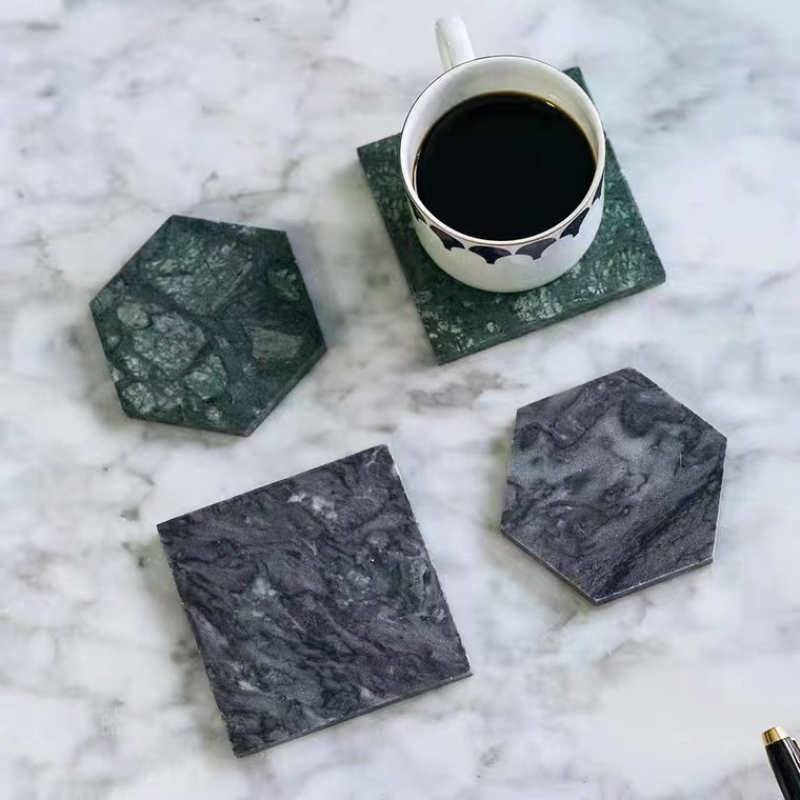 Natural Marble Coasters Coffee - огляд і ціна Marble Coaster Set
