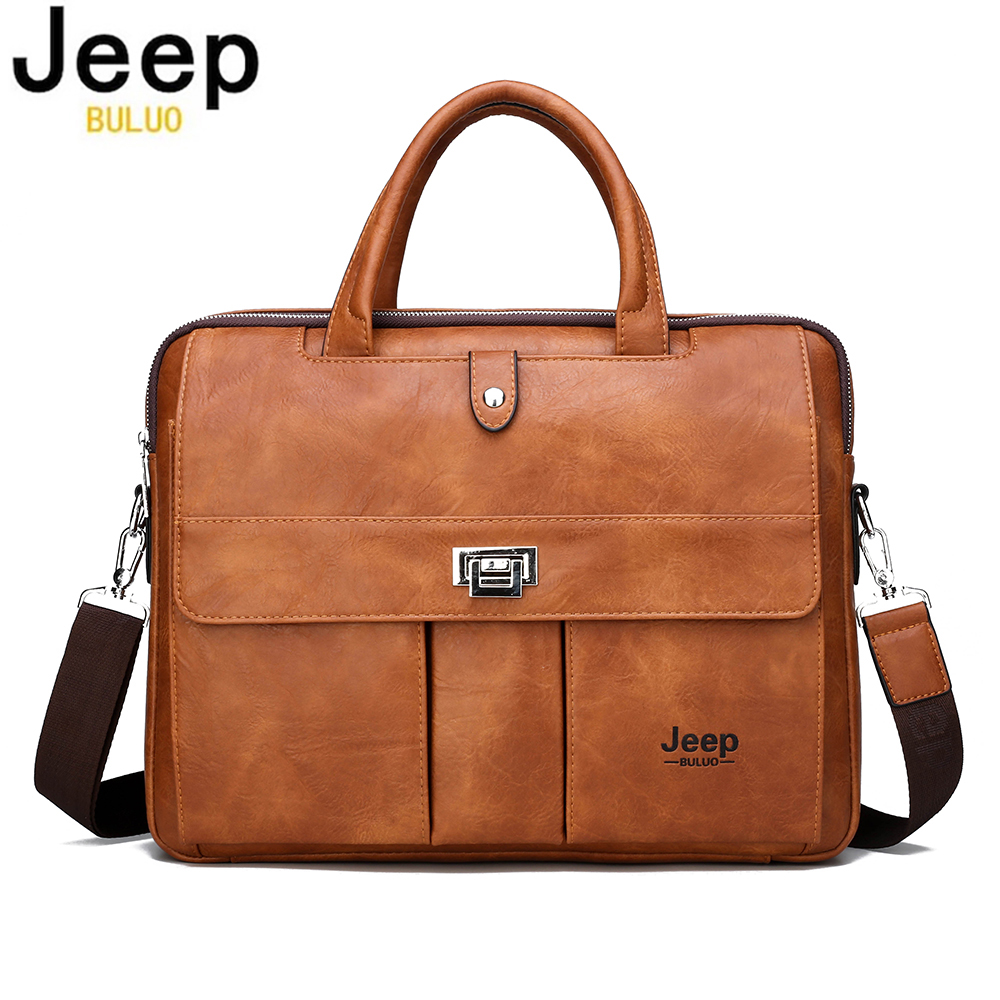 Jeep Buluo Men's Leather Brief - огляд і ціна Leather Briefcase