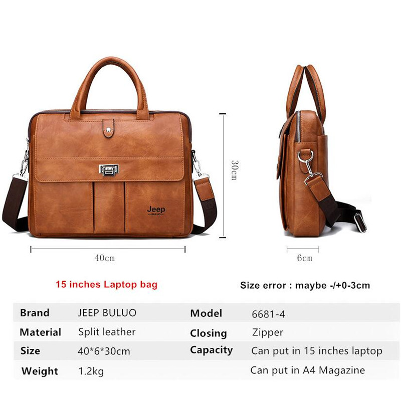 Jeep Buluo Men's Leather Brief - огляд і ціна Leather Briefcase
