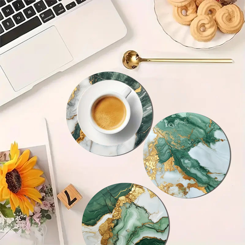 4 Pieces of Marble Pattern Pri - огляд і ціна Marble Coaster Set