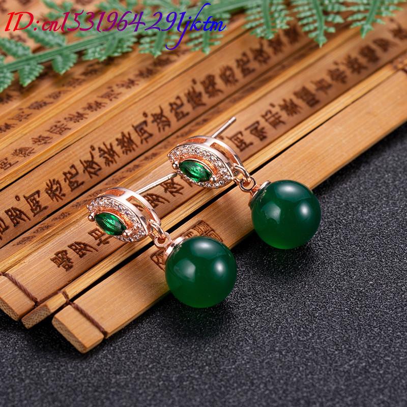 Natural Jade Bead Earrings Fas - огляд і ціна Gold Plated Jewelry
