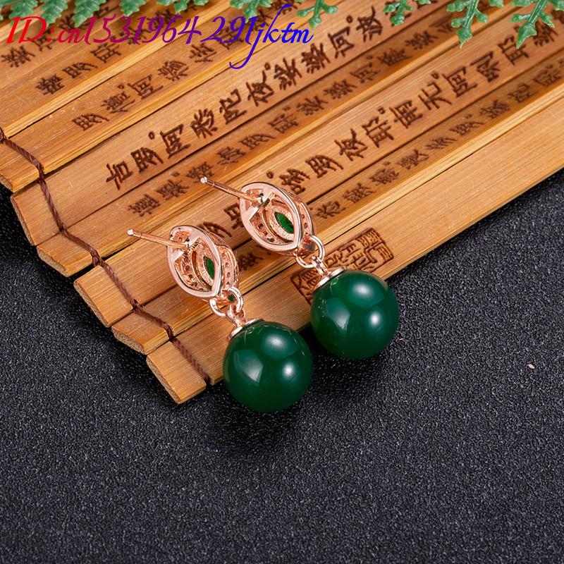 Natural Jade Bead Earrings Fas - огляд і ціна Gold Plated Jewelry